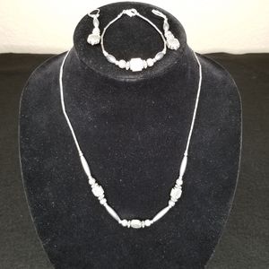 Vtg, Silver-tone Jewelry 3-piece Set